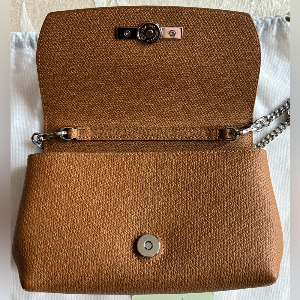 Longchamp Roseau Flap Leather Chain Crossbody Clutch Bag Excellent & Authentic - Picture 6 of 16